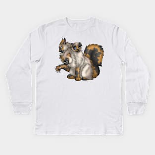 CerPURRus: Tortie Point Kids Long Sleeve T-Shirt